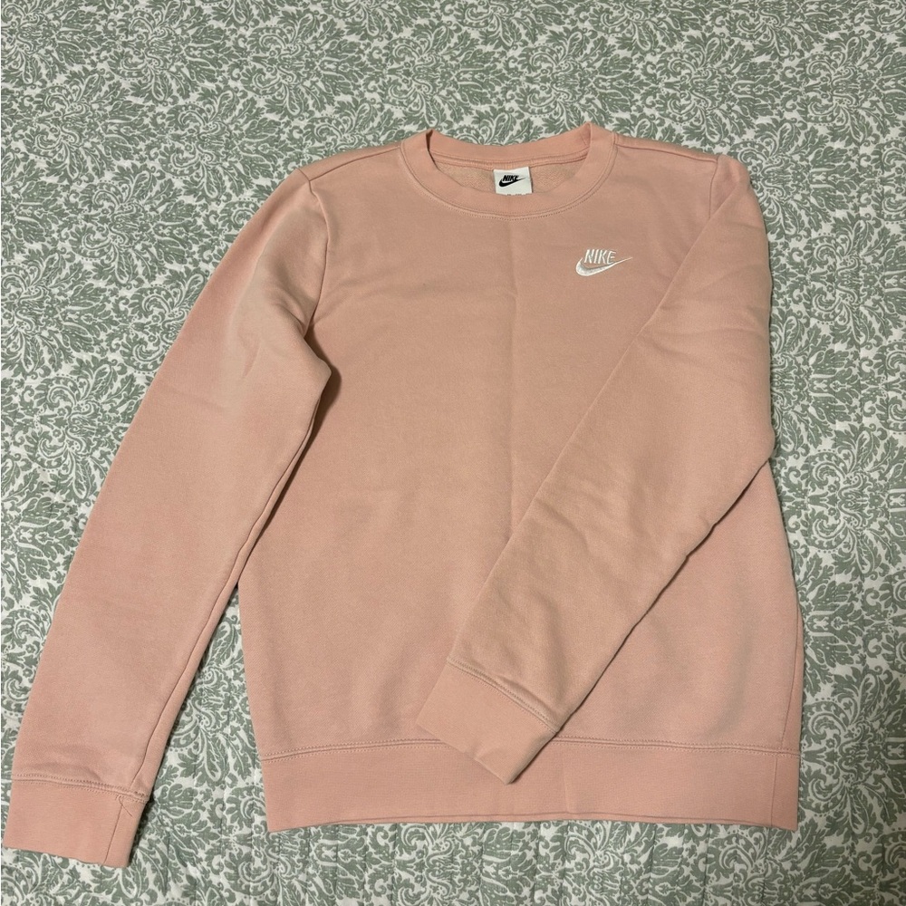 Nike Pink Crewneck Sweater Soft Cotton Blend